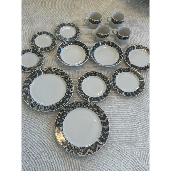 Sakura Other - Majesticware Sakura Crate Stoneware Dinnerware Set 124Pc Vintage 1996 Zipkin